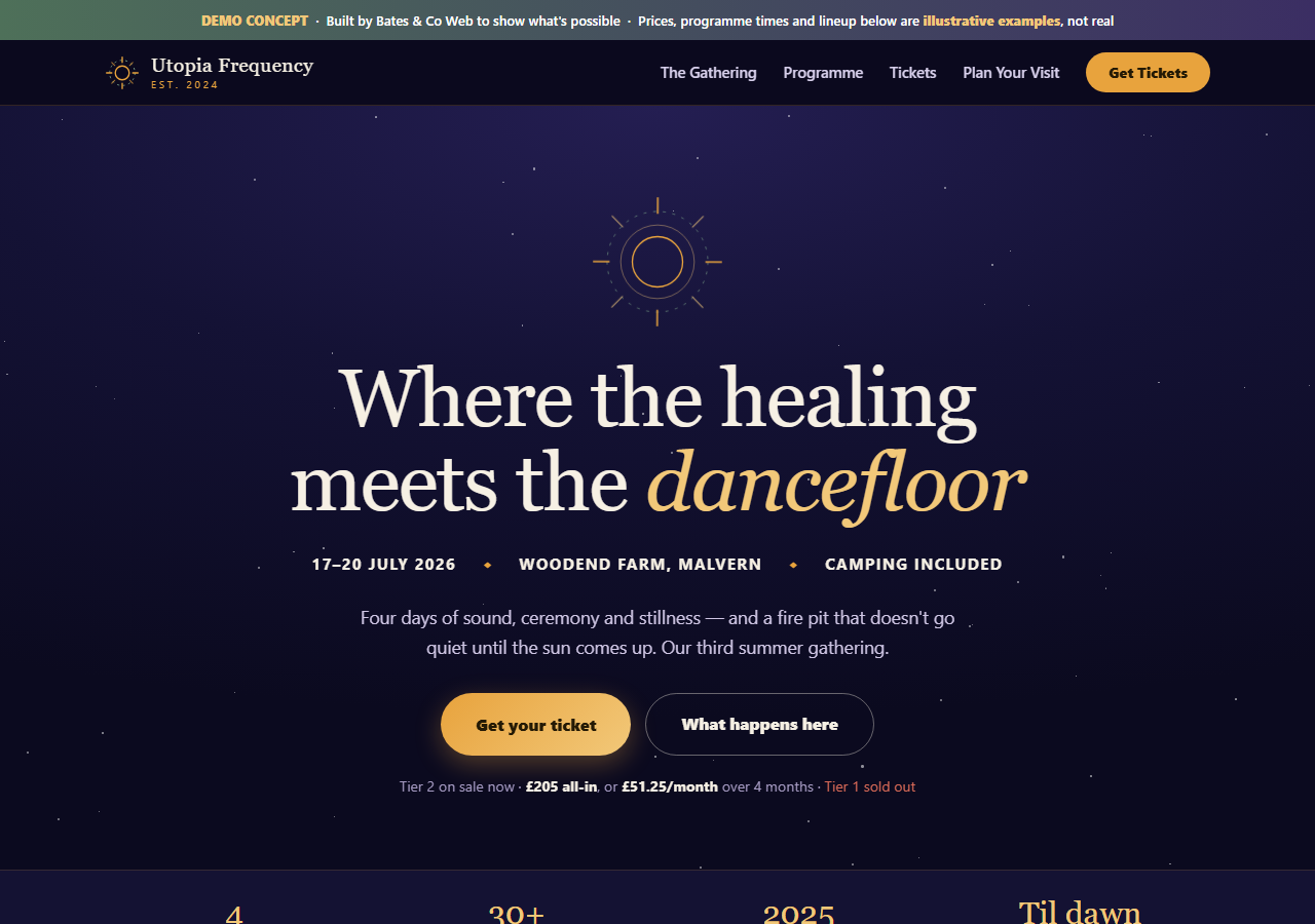 Festival concept site